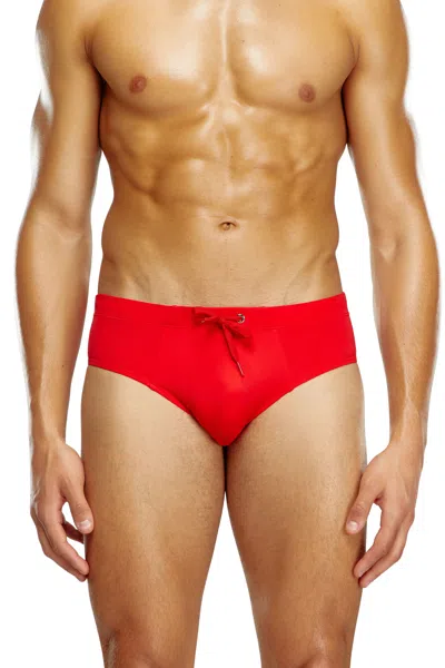 Diesel Slip Da Bagno Con Logo In Tono In Rosso