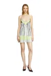 Diesel Slip Dress With Trompe L'oeil Slip In Multicolor