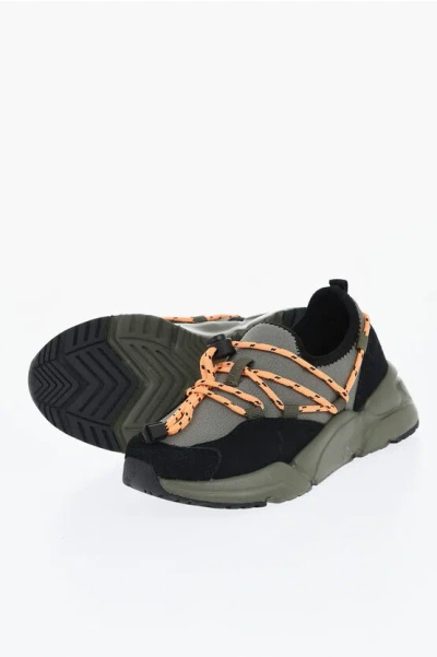 Diesel Slip On Millenium Sneakers With Drawstringed Detail In Multi
