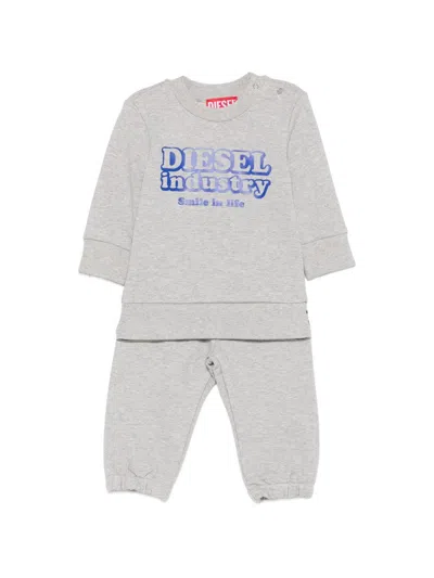 Diesel Slodimb Tracksuit With Logo In Gray
