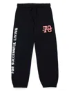 Diesel Slogan-print Track Pants In 黑色