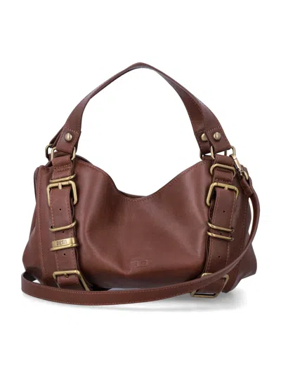 Diesel Slouchy Hobo Shoulder Bag In Marrone