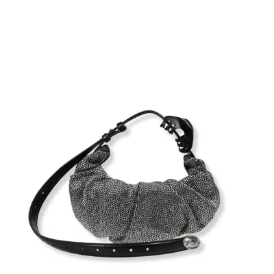 Diesel Slouchy Hobo Shoulder Bag With Durable Blend Fabric In Gray
