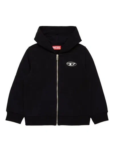 Diesel Kids' Smacis Hoodie In Black
