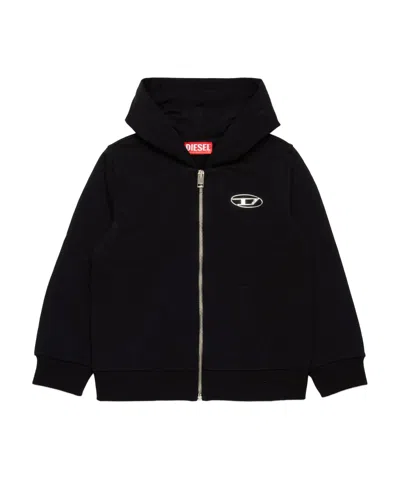 Diesel Kids' Smacis Hoodie In Black