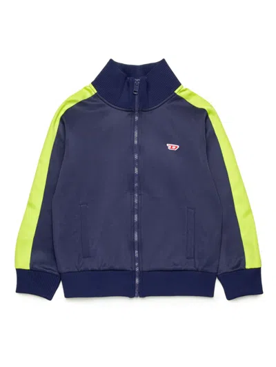 Diesel Kids' Smacis Zip-up Jacket In Blue