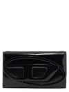 Diesel 1dr Leather Wallet On Chain In Black