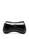Diesel Play-small Crossbody Bag In Glossy Pu In Black