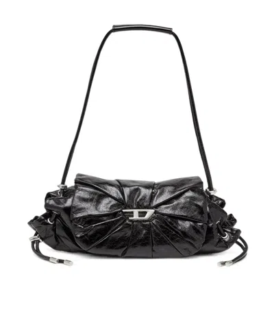 DIESEL SMALL SCRUNCH-D SHOULDER BAG
