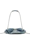 Diesel Ruched Handbag In Gradient Blue Fabric With Comfortable Strap In Blue