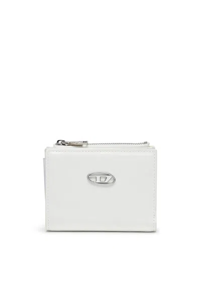Diesel Small Wallet In Glossy Leather In White