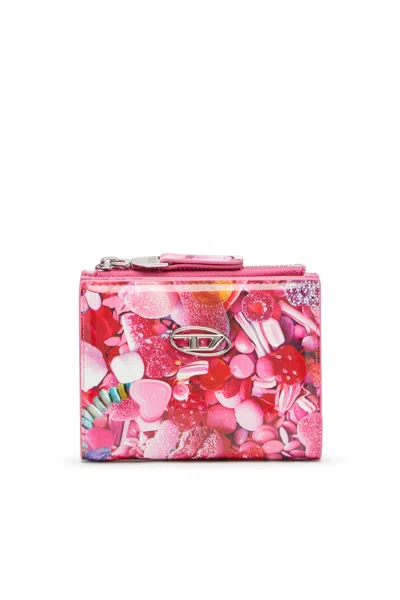 DIESEL SMALL WALLET IN PRINTED GLOSSY PU
