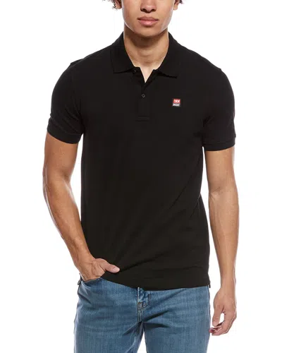Diesel Smith Off Polo Shirt In Black