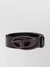 Diesel Smooth Leather Belt Oval-d Buckle In Black