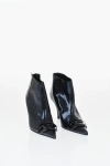 Diesel Snakeskin Effect Metallic Leather D-venus Ankle Boots Heel 8