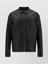 DIESEL SNAP BUTTON COLLAR LEATHER JACKET