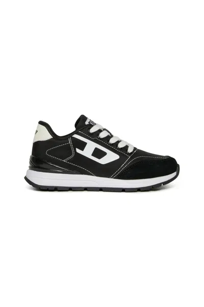 Diesel Tame D Sneakers With Branded Maxi Logo In Animal Print