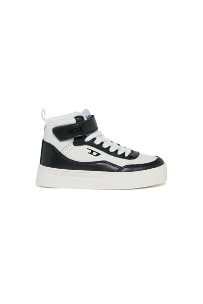 Diesel Tracker D Leather Sneakers In White