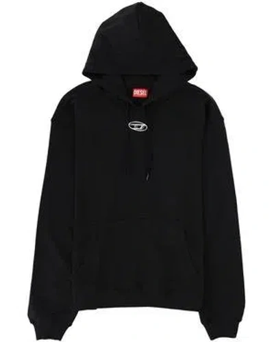 Diesel S-norm Hooded Sweatshirt In Black