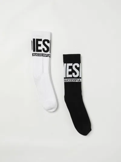 Diesel Socks  Kids Color Black In White