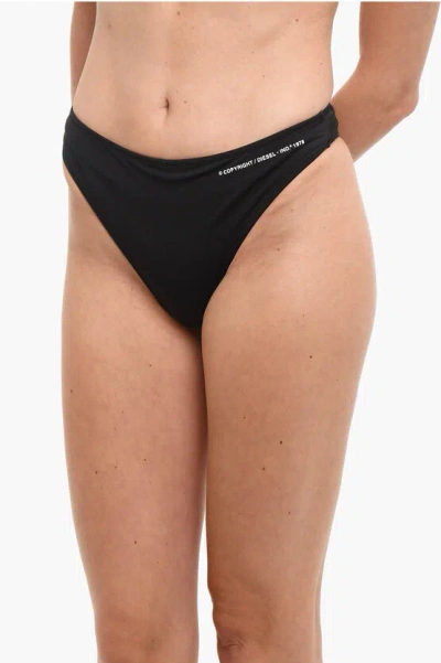 Diesel Solid Color Bfb-ali Bikini Bottom In Black