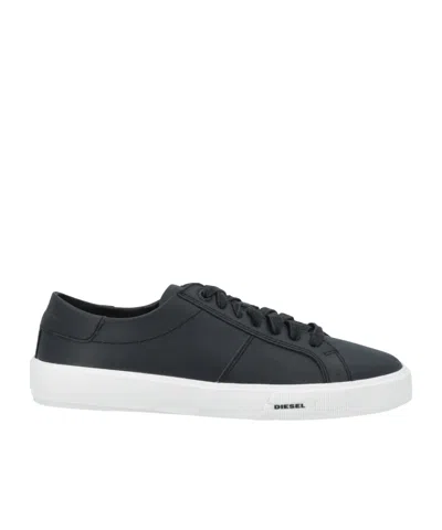 Diesel Solid Color Casual Shoes In Black