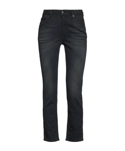 Diesel Solid Color Denim Trousers In Blue