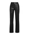 Diesel Solid Color Flared Pants In Black