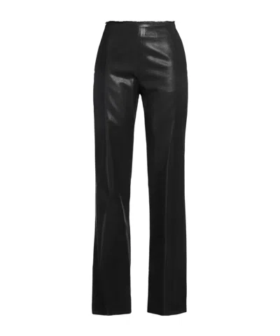 Diesel Solid Color Flared Pants In Black