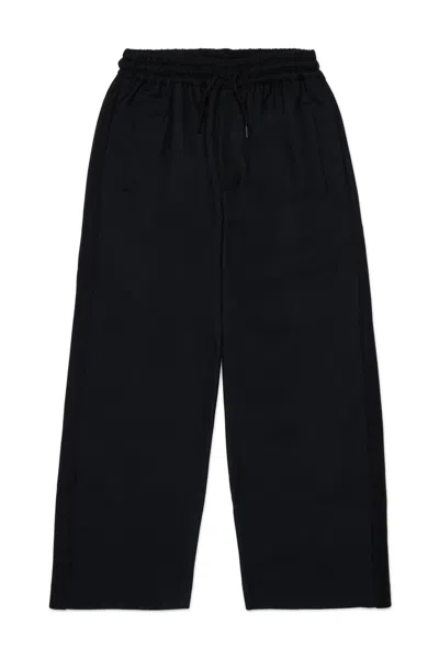 Diesel Kids' Solid Color Formal Pants In Black