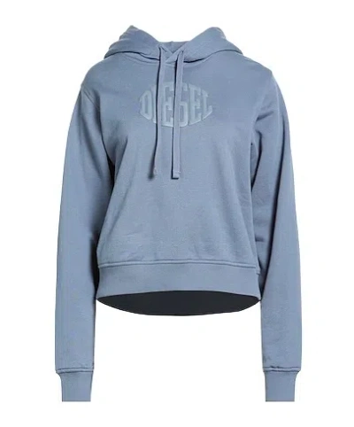 Diesel Solid Color Hoodie In Blue