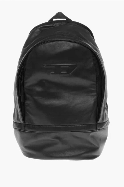 Diesel Solid Color Leather And Fabric Rave Backpack