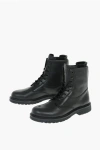 DIESEL SOLID COLOR LEATHER D-ALABHAMA CB COMBAT BOOTIES