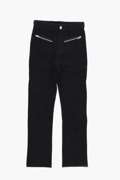 Diesel Solid Color Pjnikia Pants With Belt Loops In Black