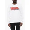 Diesel Solid Color S-ginn-k40 Crew-neck Sweatshirt With Printed Log