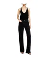 Diesel Solid Color Straight Leg Jeans In Black