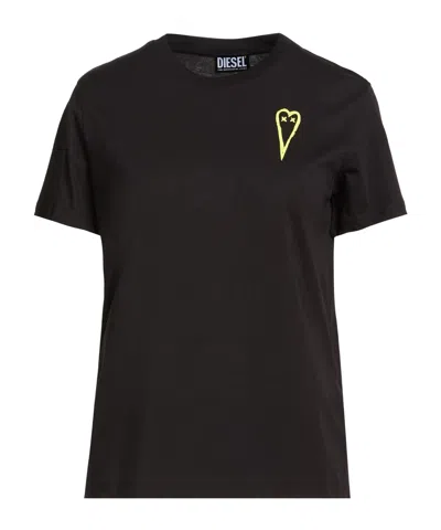 Diesel Solid Color T-shirts In Purple