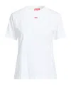 Diesel Solid Color T-shirts In White