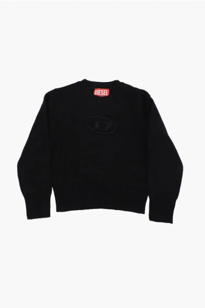 Diesel Solid Color Wool Blend Kareesa Crew-neck Sweater