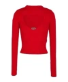 Diesel Solid Color Wool Knit Sweater In Red