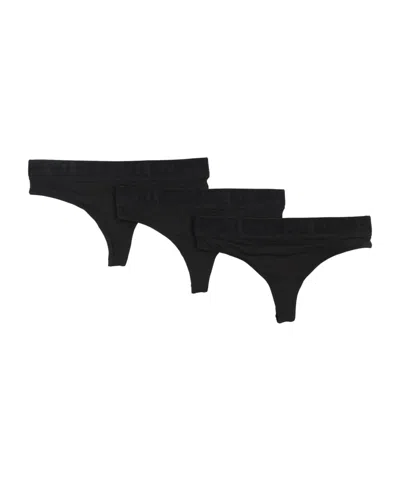 Diesel Solid-color Briefs In Black
