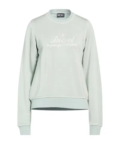 Diesel Solid-color Crewneck Sweatshirt In Gray