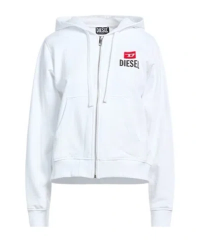Diesel Solid-color Hoodie Jacket In White