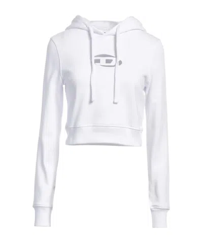 Diesel Solid-color Hoodie In White