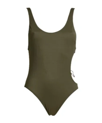 Diesel Solid-color One-piece Swimsuit In Green