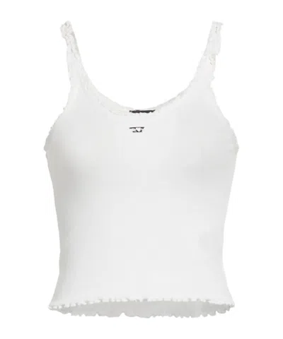Diesel Solidcolor Sleeveless Tshirt In White