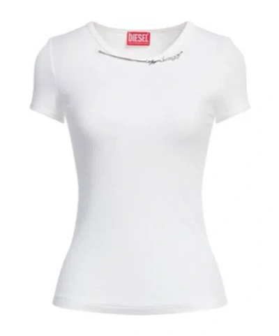Diesel Solid-color T-shirt In Gray