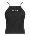 Diesel Solid-colored Short Top In Black