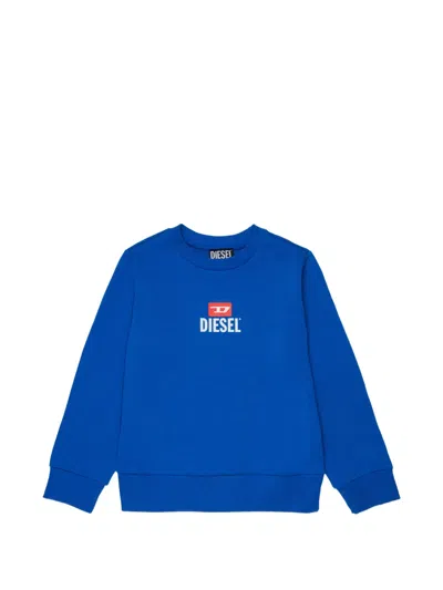 Diesel Kids' Solive Logo-detail Sweatshirt In Blue