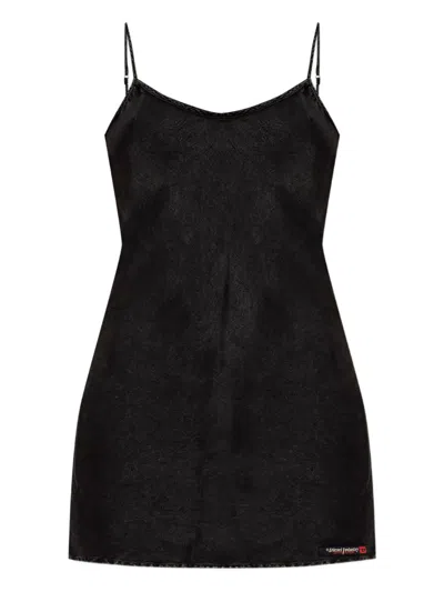 Diesel Spaghetti-strap Slip Dress In Black